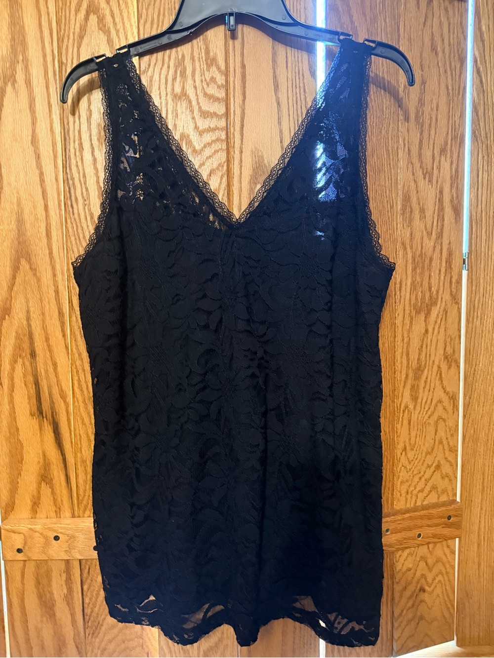 torrid Black Lace V-Neck Shell Top